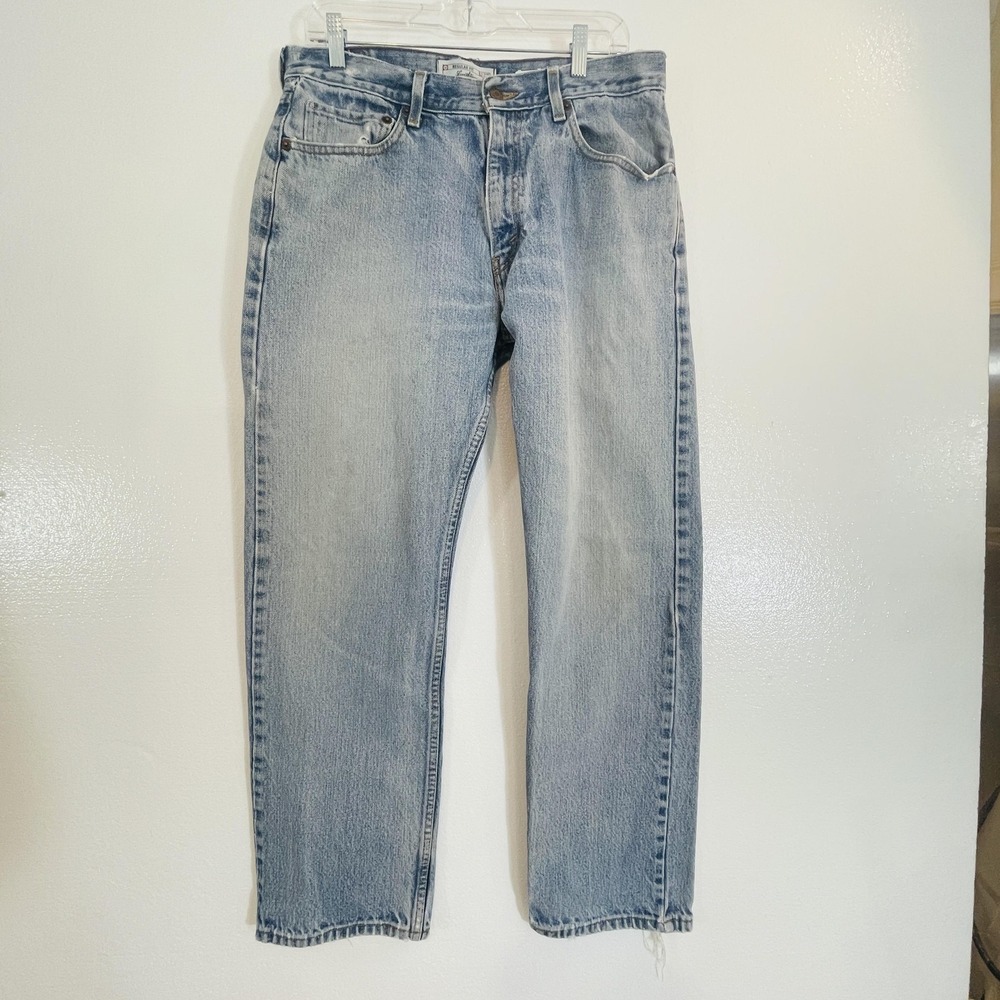 READ Thrashed Levi Strauss Signature Jeans Mens 34x28 Blue Wash Straight Denim